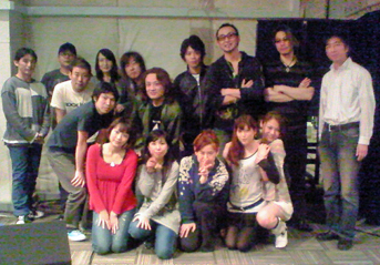 YK Blog - YK Live #1 Staff
Staff at Shibuya O-WEST concert. Front row: Wakana, Yuriko, Yuki, Keiko, Kaori.
Keywords: Yuki Kajiura live WAKANA Yuriko KEIKO KAORI
